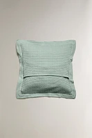 CHILDREN’S CHECK THROW PILLOW COVER
