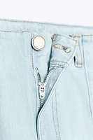 Z1975 BELTED HIGH RISE CROPPED WIDE LEG JEANS