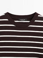 Striped 100% cotton T-shirt