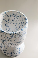 SPLATTERED STONEWARE EGG CUP