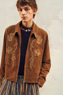 LIMITED EDITION SUEDE LEATHER JACKET WITH APPLIQUÉS