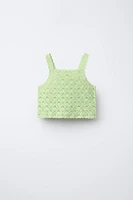 CROCHET KNIT CROP TOP