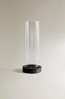 GLASS AND METAL LANTERN
