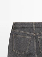 Mid-rise wide-leg cotton jeans