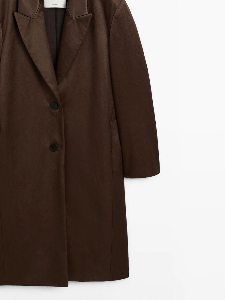 Manteau long satiné - Studio