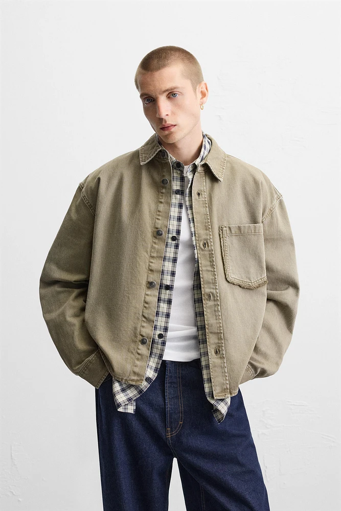 SURCHEMISE RELAXED FIT AVEC PIÈCE
