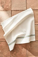 LOT SERVIETTES DE TABLE COTON FRISES MULTICOLORES