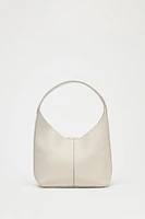 GRAINED LEATHER BUCKET BAG