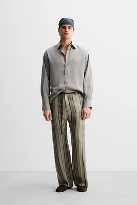 LIMITED EDITION 100% CUPRO STRIPED PANTS