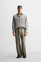 LIMITED EDITION 100% CUPRO STRIPED PANTS