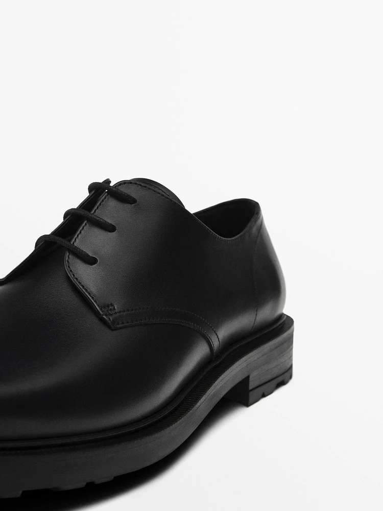 Black derby shoes