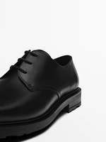 Black derby shoes