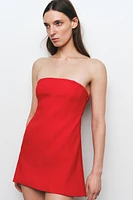 SHORT STRAPLESS DRESS