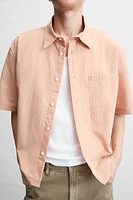 CHEMISE COURTE À RAYURES