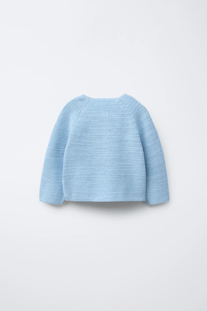 KNIT HENLEY SWEATER