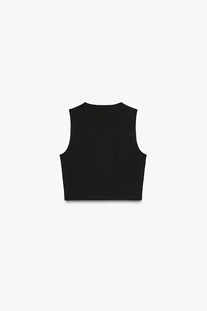 COTTON CROPPED TOP