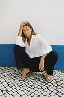 OPENWORK EMBROIDERY SHIRT