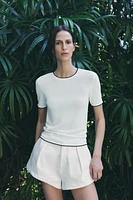 TRIM KNIT TOP