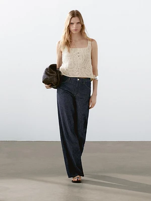 Crochet knit top