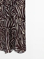 Robe midi fluide imprimée