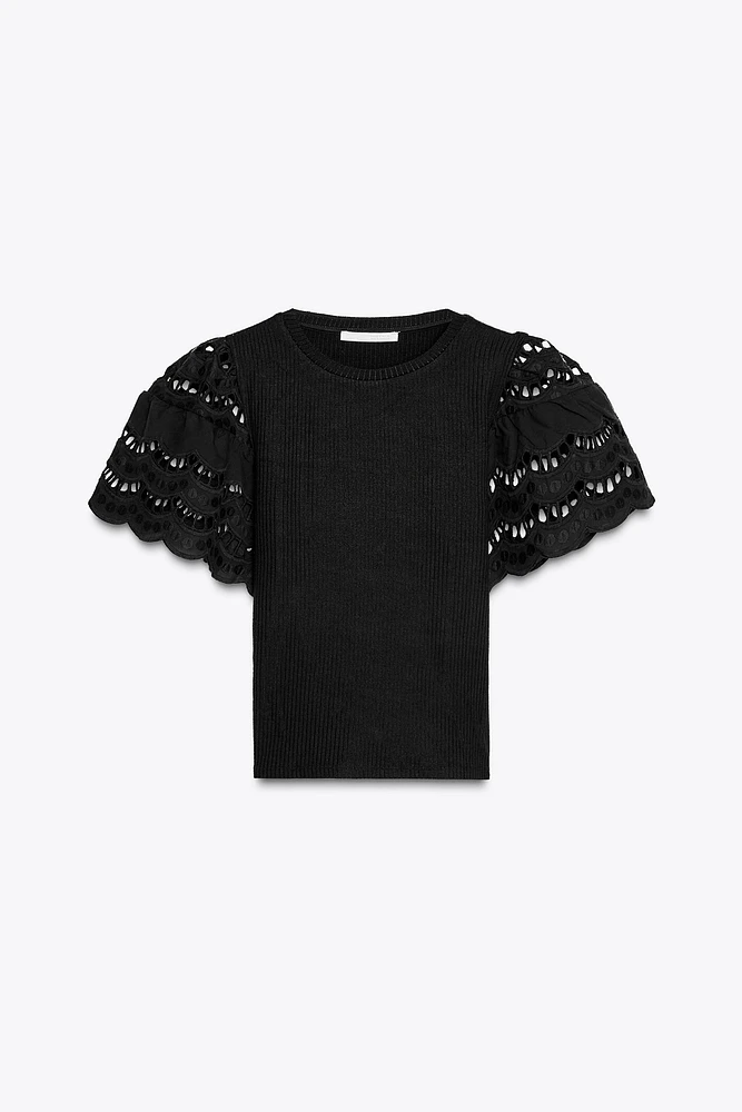EMBROIDERED SLEEVE SHIRT