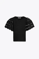 EMBROIDERED SLEEVE SHIRT