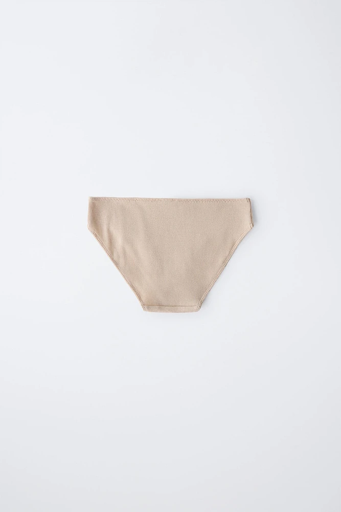6 ANS/ LOT DE TROIS CULOTTES RIB ÉTIQUETTE