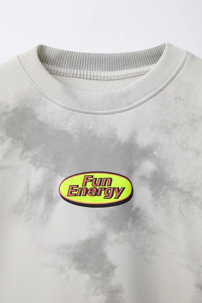 PRINTED TIE-DYE SWEATSHIRT