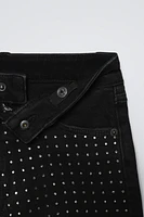 RHINESTONE DENIM SHORTS