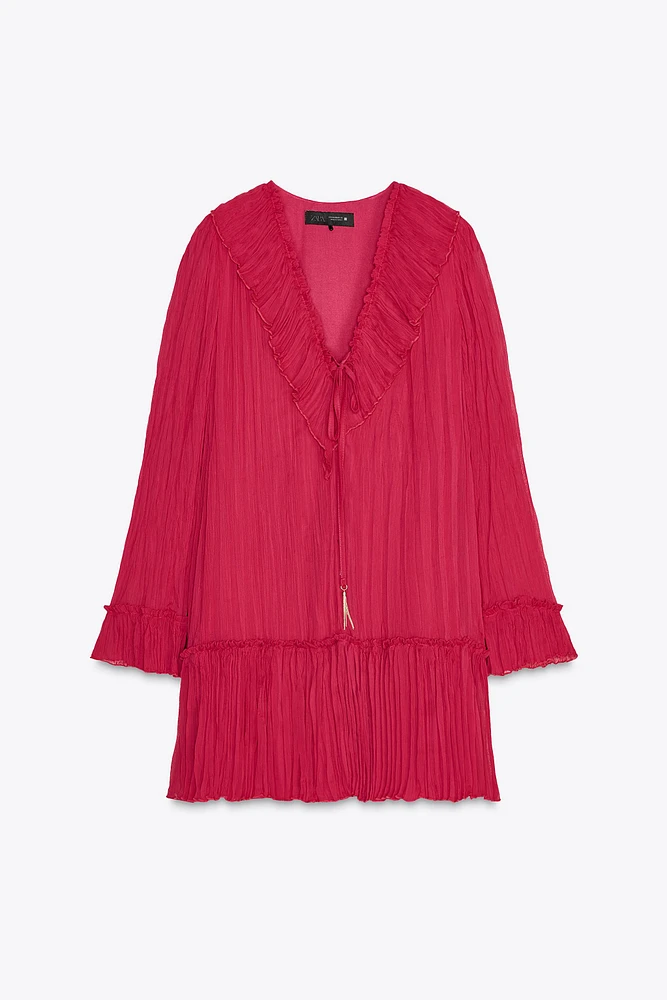 ROBE COURTE EFFET FROISSÉ
