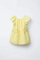 POPLIN DRESS WITH BOWS