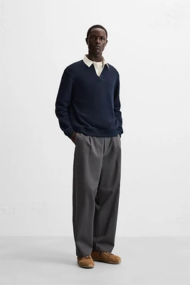 SWEAT POLO COL CONTRASTANT