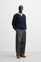CONTRAST COLLAR POLO SWEATSHIRT