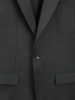 Veste de costume à carreaux 100 % laine