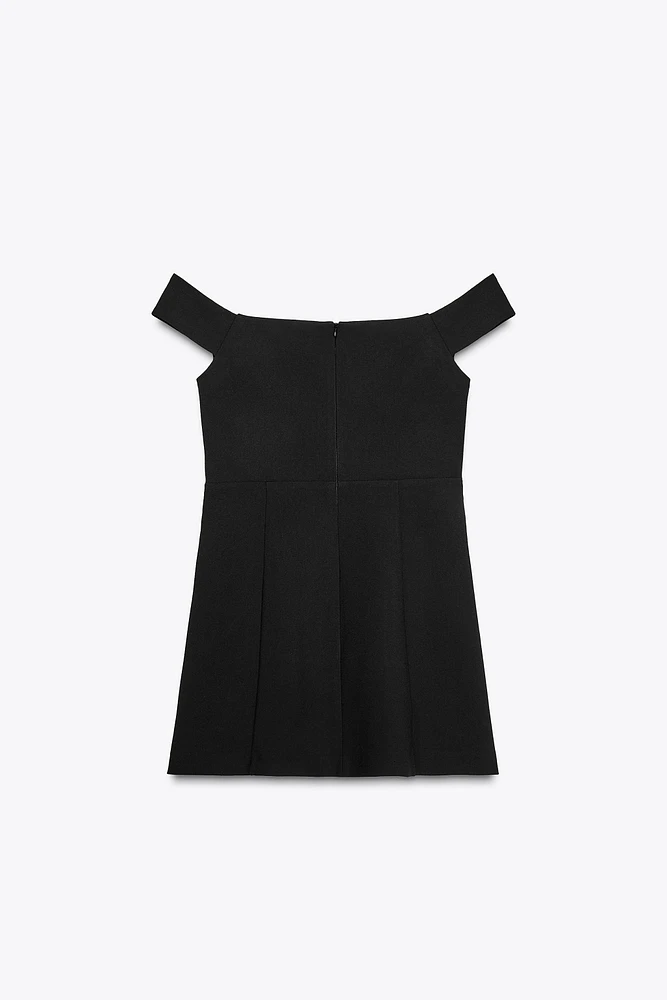 OFF-THE-SHOULDER MINI DRESS