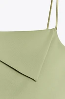 ASYMMETRIC CREPE TOP