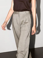 Pantalon de tailleur imprimé à carreaux