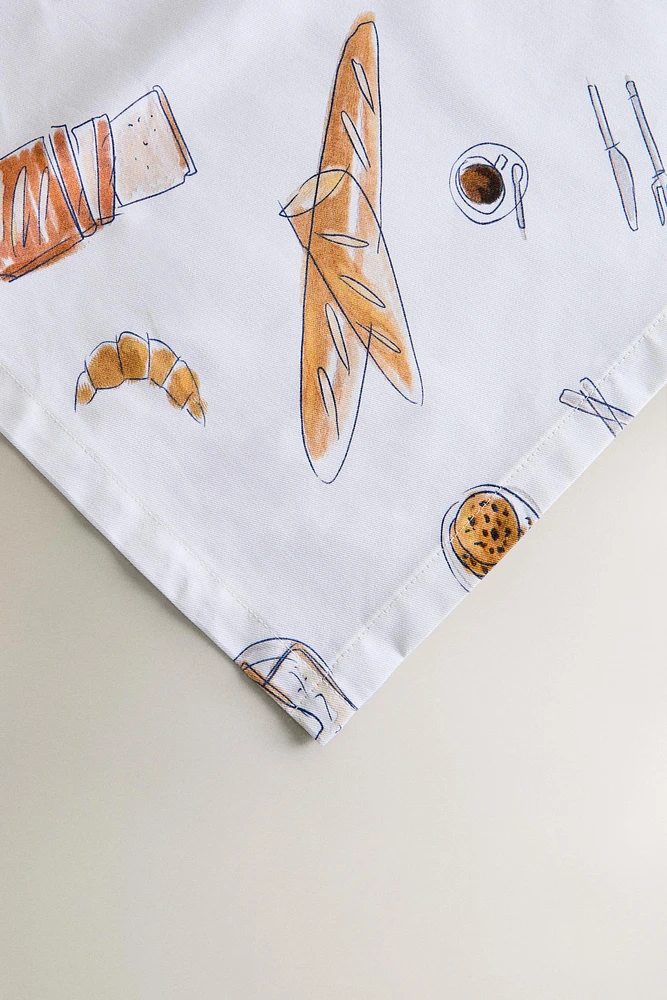 RESIN-COATED BREAKFAST PRINT TABLECLOTH