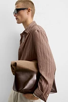 SAC SHOPPER EN CUIR LAQUÉ