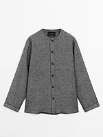 100% linen deconstructed jacket