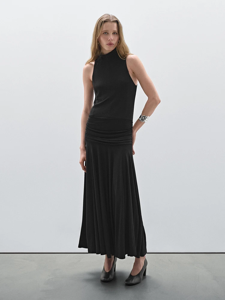 Halter dress with gathered detail - Studio