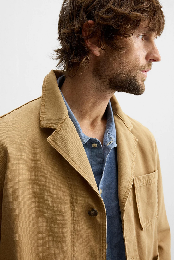 RELAXED FIT WASHED BLAZER
