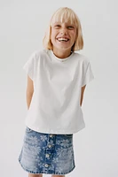 FLORAL DENIM SKORT