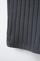 T-SHIRT RIB BRETELLES BOUCLES