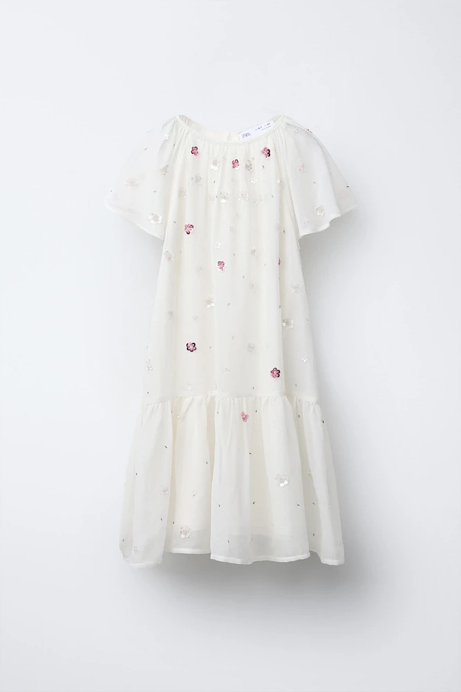 BEADED FLORAL DRESS