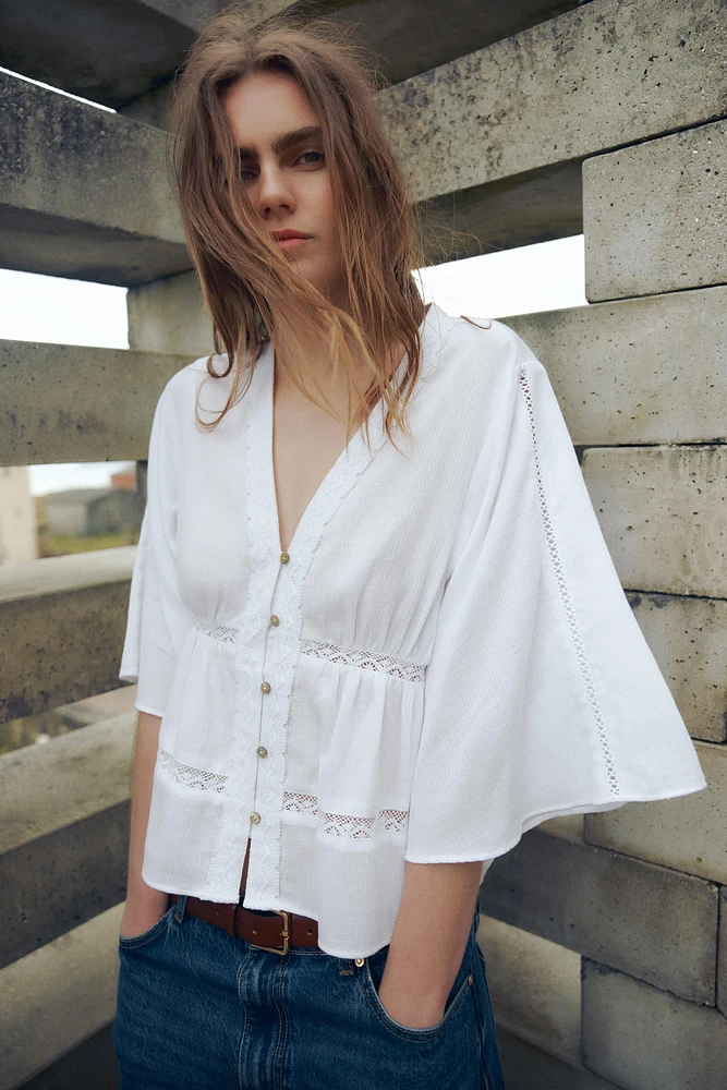 CHEMISE À ENTRE-DEUX
