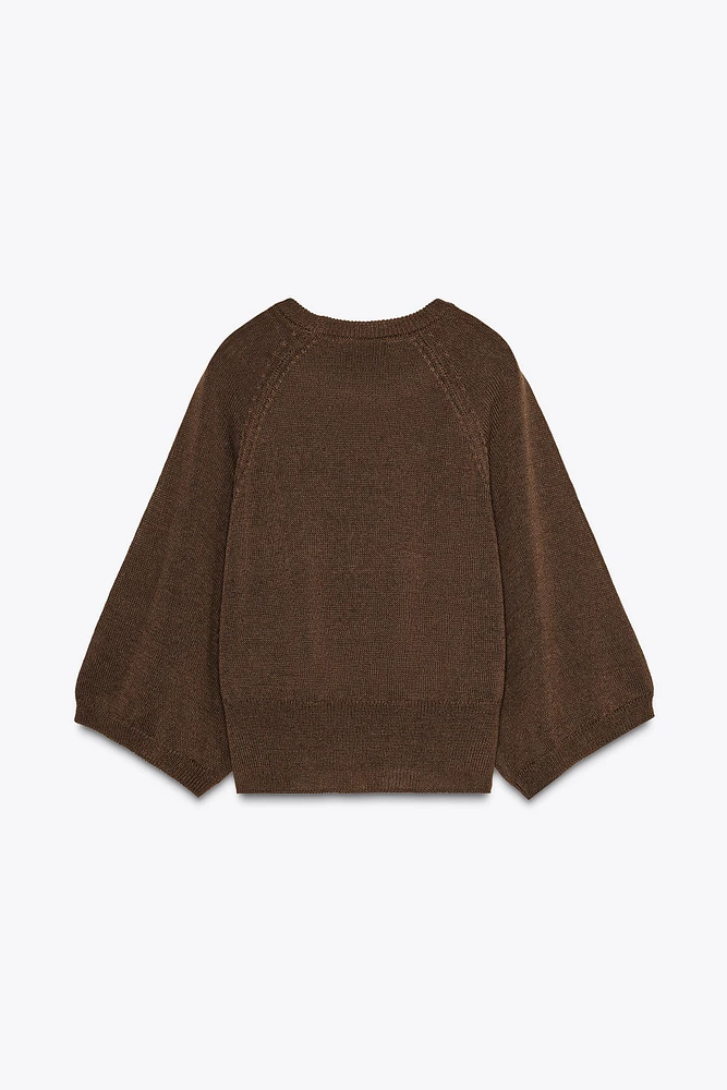 WIDE SLEEVE KNIT SWEATER