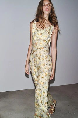 ZW COLLECTION PRINTED SATIN DRESS