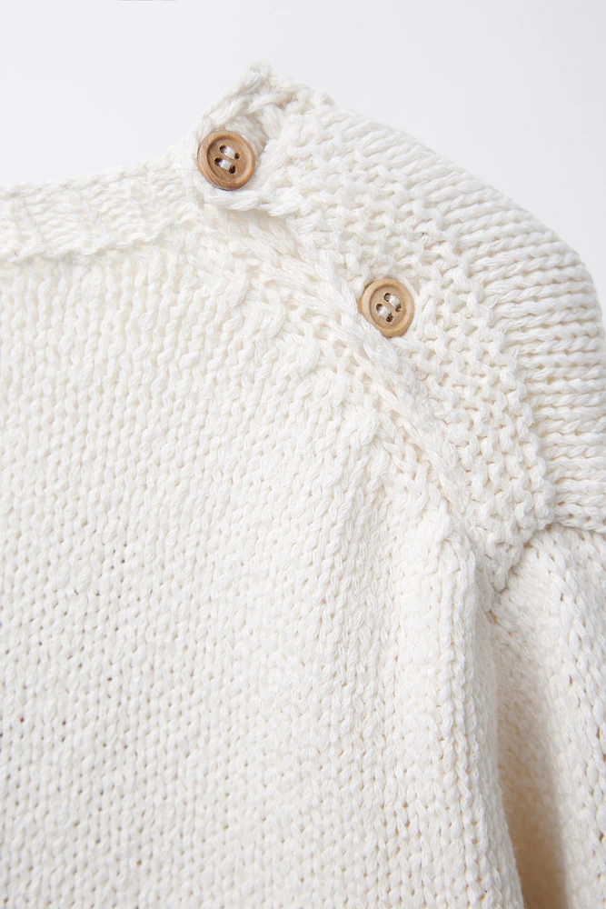 CAR AND ANIMAL PRINT KNIT SWEATER