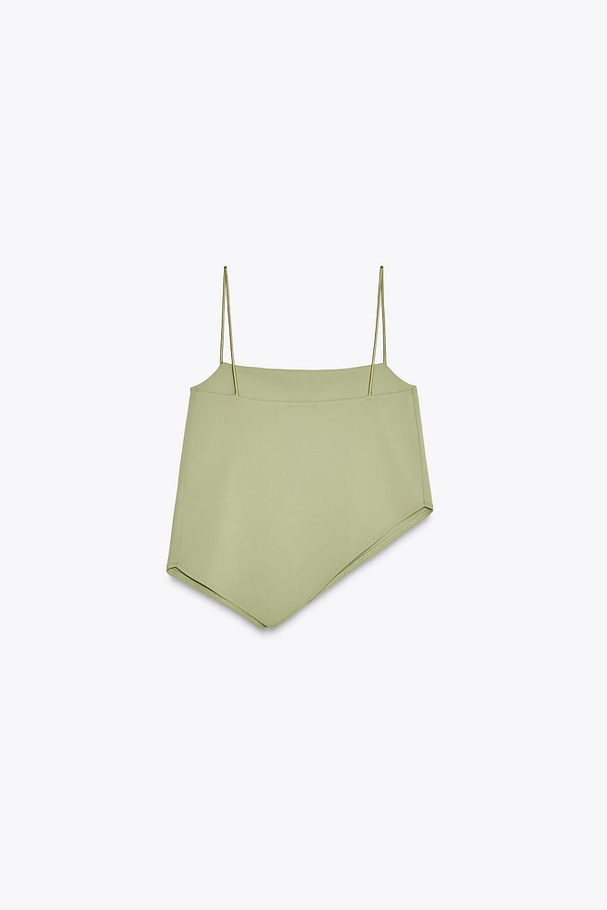 ASYMMETRIC CREPE TOP